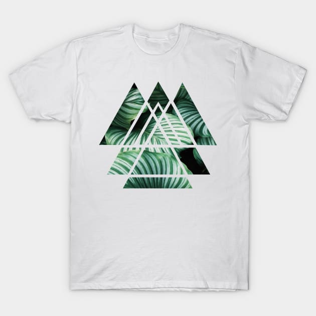 Scared Geometry Triangles T-Shirt by manal